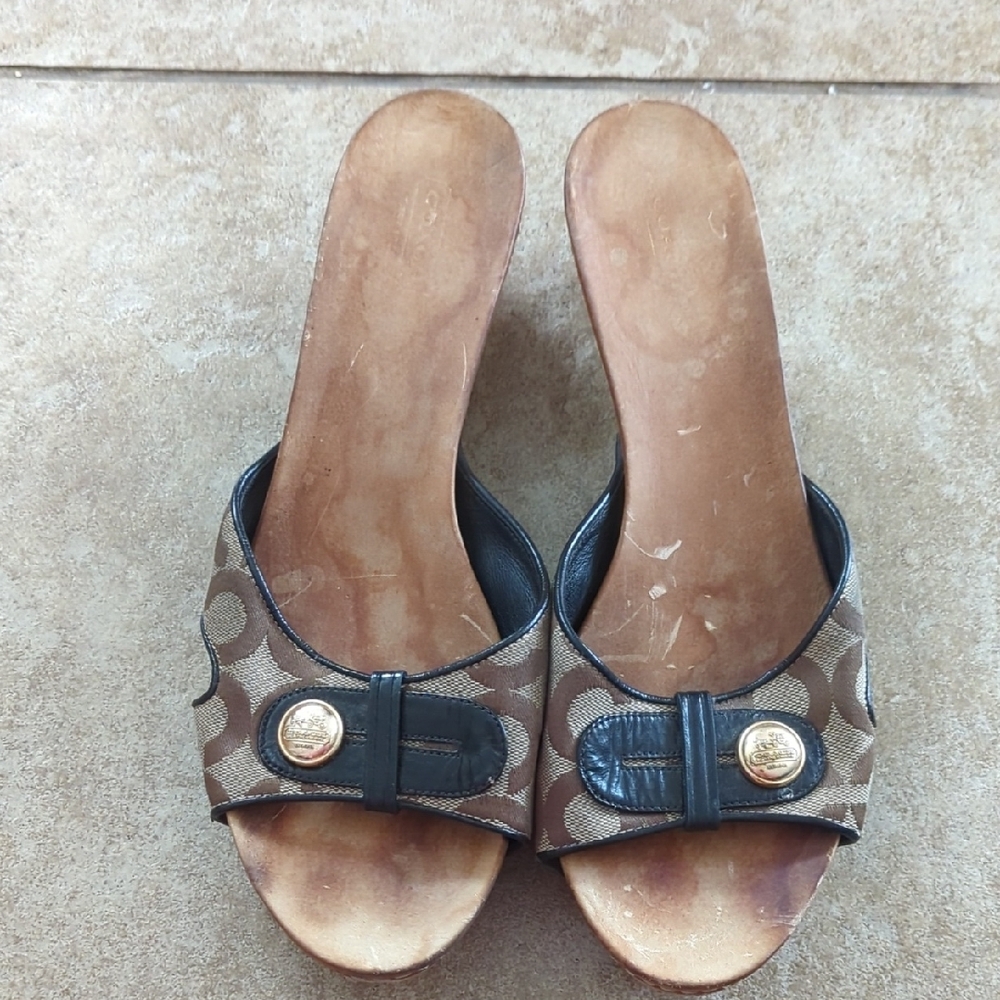 Women's Designer Brown Slide Sandals